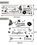 Queen Inspired Wall Sticker Set For Teen Girls Bedroom And Living Room Motivational Vinyl Wall Decals with quotes and butterflies