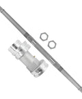 Caltric rear axle shaft bearing housing carrier hub assembly with two hex nuts, silver metal