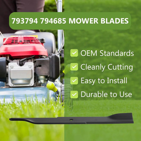 Beefy High Lift Mower Blades Set For 60 Inch Hustler Mower 3 Pack Replaces 793794 794685 next to lawn mower