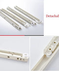 20 Inch Metal Drawer Slides Heavy Duty Drawer Runners With Screws White Bottom Fix Pull Out Rails Repair Kit Rust Resistant Smooth Quiet Operation 2 Pack detached white metal drawer slides