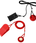 Two Pack Universal Treadmill Magnet Safety Key With Clip And Emergency Stop Replacement For Most Running Machines in black and red