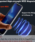 MagSafe Car Phone Mount Base With 17mm Ball Socket And Ultra Strong N52 Magnets For A Secure On The Go Hold Durable Phone Car Mount Accessory That Fits MagSafe Phones And Keeps A Grippy Road Tested Hold On Bumpy Roads showing magnetic strength with 36 N52 magnets supporting smartphone.