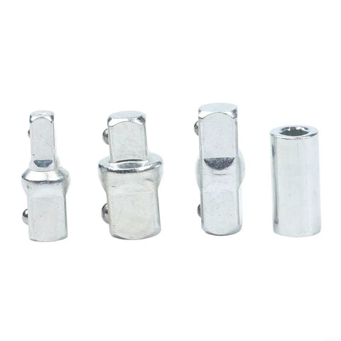 Heavy Duty Chrome Vanadium Ratchet Drive Converter Socket Adapter Kit For Car And Appliance Repair Fits 1/4 To 3/8 And 1/2 Inch Drives With Four Piece Set That Is Absolute Slang Perfect For Any Gnarly DIY Fix It Yourself Project, four chrome vanadium socket adapters