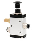 3 Way 2 Position Pneumatic Hand Valve With Handy Manual Control, One Quarter Inch PT Port, Normally Closed, 3 Port Valve, Cv 0.89