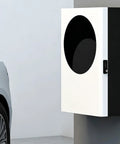 Heavy Duty Wall Mounted Outdoor EV Charger Storage Box With Key And Combo Lock Built Tough Weatherproof Shell Enclosure close-up view