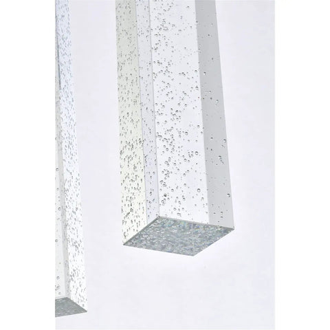 Premium Sleek Modern 36 Light Chrome Ceiling Pendant Delivering Big Time Glam With Genuine Crystal Drops For Indoor Home Decor Weston Collection close-up of clear seeded crystal bars.