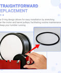 Hand installing A-R1 Drive Belt Replacement For Rotary Rock Tumbler Compatible with A-R1 A-R2 A-R6 A-R12 and Model B Buna-N rubber belt