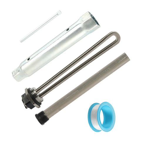 Water Heater Parts Replacement Bundle With Anode Rod And Sleeve For Campers Fits Most Electric RV And Camper Water Heaters 520900 520789 Replacement Kit Durable Heat Transfer Tube And Overheat Protection, 28cm tube and 250mm sleeve