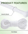 Close-up of Self Watering Rope For Plants 50 Feet Long By Quarter Inch Thick Capillary Wicking Cord coiled, showing 6mm thickness.