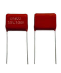 Two metallized polypropylene film capacitors CBB22 630V from Capacitor Kit With 25 Values And 250 Pieces