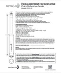 Quick reference guide for Omnidirectional Electret Condenser Microphone for Room Acoustic Analyzers and Audio Measurement Systems