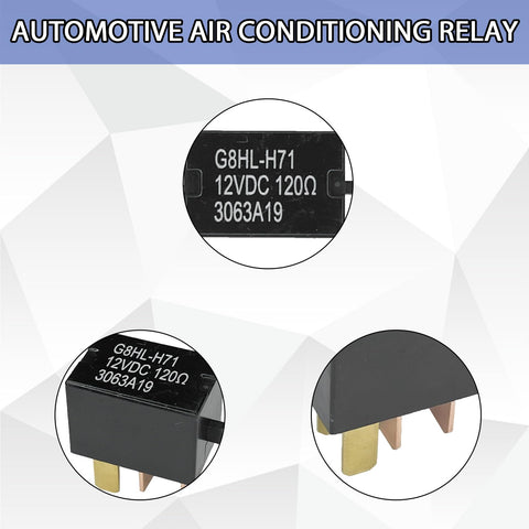 Close-up of G8HL-H71 AC Relay for Honda 4 Pin Starter with voltage and resistance details visible, suitable for Accord, Civic