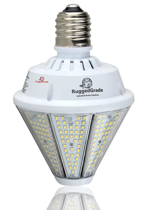 Oberon II Series 80W LED High Bay Light Bulb Delivers Up To 9,800 Lumens At 5000K Bright White Go To Interchangeable E39 E26 Base