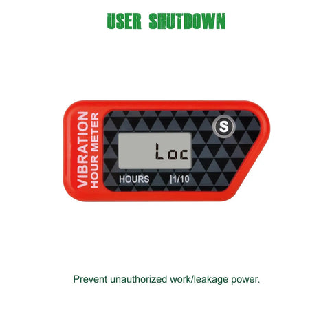 Vibration Hour Meter for Diesel and Gas Engines Waterproof IP68 with Two Sensitivity Settings Dialed In Partial Timer Tracks Total And Period Hours 0-99999 H 0.1 H Increments Resettable Maintenance Timer, LCD display