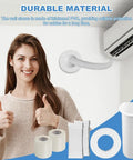 All In One Mini Split Line Set Cover And Wall Sleeve Combo Kit For Outside AC Units With Rapid Bond Tape and Solid Wall Insert, showcasing PVC wall sleeve and installation materials.