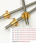 Lead Screw 12mm Diameter Stainless Steel 304 With Copper Nut For 3D Printers CNC Machines And Engraving Tools Multiple Lead Options 2mm 3mm 4mm 8mm 10mm 12mm 14mm 20mm Lengths From 100 To 1000mm