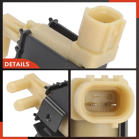 Close-up of Vapor Canister Vent Solenoid Valve for Toyota Corolla 2000 to 2004 Matrix and more; EVAP purge system part