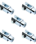 5 Pack Air Cylinder Rod Clevis End Y Connector 40mm Length M8x1.25 Female Thread Iron Build, Heavy Duty, Easy Install, Fits Pneumatic Cylinders, Durable Clevis Joints For Quick Setup; five iron connectors