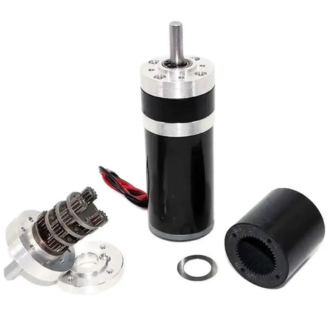 Mini Planetary Gear Motor 12V Or 24V Equipped With A Robust 32Mm Gearbox Reducer Kicking Out Serious Torque Runs Like Butter Switches Forward Or Reverse Without Skipping A Beat Everyday with metal gearbox and motor components.