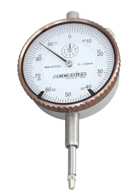 Metric Dial Indicator 0 to 10 mm Range With 0.01 mm Resolution, AGD 2 Compliant, Pro Grade High Precision Measuring Tool For Machining And Inspection, Easy Readout, Durable Construction For Pro Shops