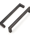 10 Pack Oil Rubbed Bronze Solid Zinc Cabinet Pulls, 5 Inch Center to Center, Square Drawer Handles for Kitchen Cabinets