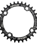 Round Oval Narrow Wide Chainring 104 BCD 32T for 6-12 Speed Bikes, Fits Shimano and SRAM Cranks, 7075 Aluminum, Anodized Black