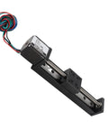 Beefy 100mm Linear Sliding Table with High Precision Ball Screw and Smooth Guide Rail with wires shown