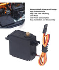 Heavy Duty RC Servo Motor With Copper Gears And Rock Solid Plastic Housing For ZD Racing Dbx07 1/7 Scale RC Cars, showing waterproof black casing and copper gear.