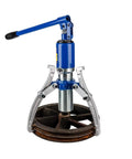 50 Ton Hydraulic Gear Puller Set For Auto Shops And Factories showing blue hydraulic pump and alloy steel jaws in use