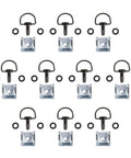 Quick Release D Ring Race Fasteners One Quarter Turn Clip Style Type C 14mm Chrome Black For Motorcycle ABS And Fairings Easy On Off Universal Fit 10 Pack product front view