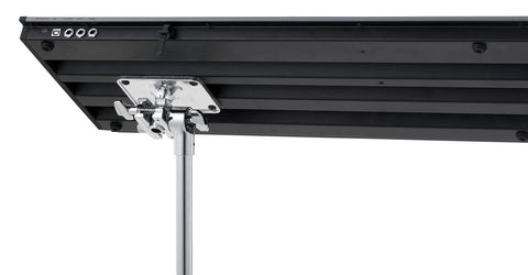 Heavy Duty Cast Aluminum Electronic Drum Module Mount with Four Hole Universal Fit Screws Included and Seven Eighths Inch Post under drum module