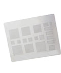 Universal BGA Reballing Solder Paste Stencil Kit For Phone IC Repair, stainless steel mesh template with multi-size holes