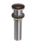 Oil Rubbed Bronze Vessel Sink Pop Up Drain Assembly With Spring Loaded Push Button No Overflow Bathroom Drain Accessory