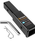 Trailer Hitch Extender With 7 Inch Length Fits 2 Inch Receiver Tube 5000 Lbs GTW Includes Five Eighth Inch Pin And Clip