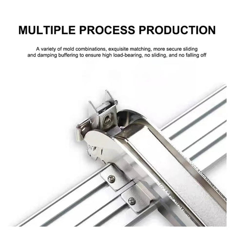 Built Tough Heavy Duty Sliding Door Hinge For Cabinets And Wardrobes, Durable Furniture Hardware With Smooth Sliding Movement, High Load Bearing, Stable Connection, Easy mounting, Ideal For Frequent Use. stainless steel sliding hinge close-up with mounting screws