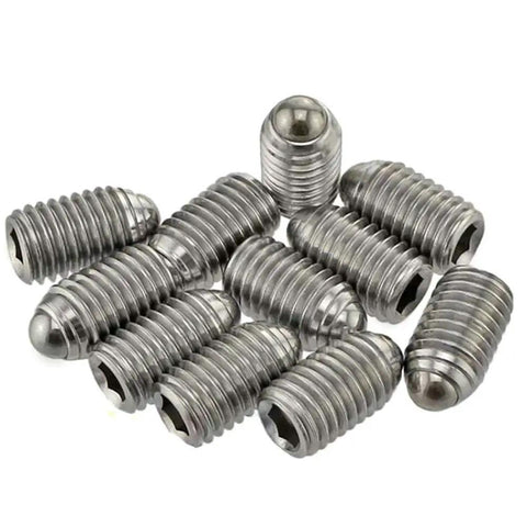 M6 By 12mm Stainless Steel Hex Socket Spring Ball Point Grub Screws Set Of 20 Pcs SUS304 for DIY and machinery use