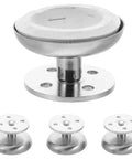 Adjustable Round Stainless Steel Furniture Legs Set Of 4 For Cabinets And Sofas, display of metal legs with mounting holes