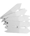 Metal blades for Set Of Four Heavy Duty Bench Dog Clamps For Woodworking, Metal And Wood Board Fixing, shown in stacked layout