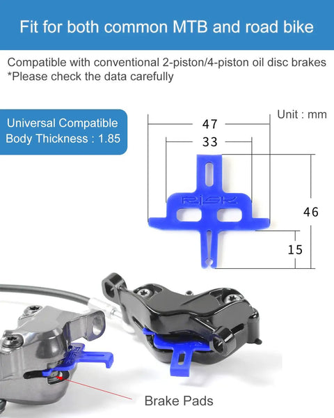 All In One Pro Grade Hydraulic Disc Brake Pad Spacer Set With Three Styles Bleed Blocks And Pad Spreader Tool for MTB Road Hybrid Bikes