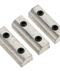 Badass 2 1 4 Inch Shoe Moulding Knives Set Of Three For Wood Planers And Moulders Built From Hardened Powdered Steel close-up view of knives