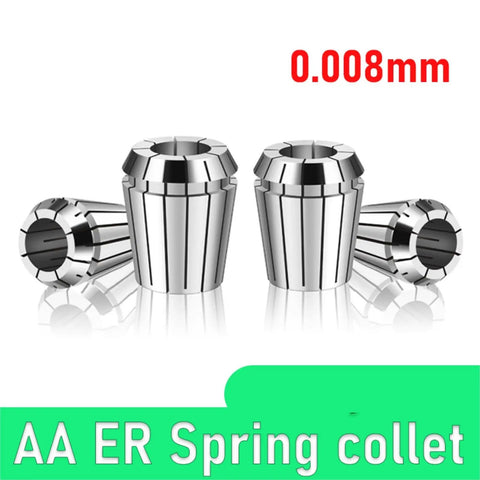 High Precision ER Collet Chuck For CNC Spindle Engraving With 0.005mm Accuracy And Slip Resistant Clamping, silver spring collets.