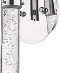Modern Matte Black LED Wall Sconce With Bubble Glass, Indoor Vanity Light for Bathrooms, Integrated LED, Crystal Clear Glass Fixture