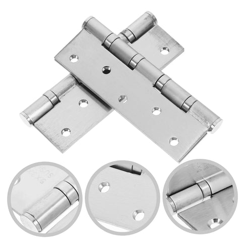 Two heavy-duty stainless steel door hinges with ball bearings for exterior use