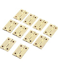 Rotating Concealed Hinges 10 Pack For Jewelry Boxes And Furniture Cabinets, 4 Hole Hidden Box Hinges 35x22mm in gold finish