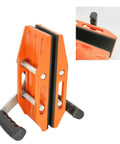 Heavy Duty Double Handed Stone Carrying Clamps With Grippy Rubber Handles For No Sweat 1.77 Inch granite lifting angle view.