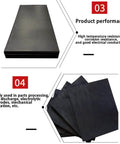 Stack of graphite sheets and blocks for metallurgy and electrochemistry, showing resistance properties and various uses.