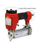 Hella Reliable Oil Free Pneumatic Staple Gun And Kickass Finish Nailer with ergonomic grip, YZ-P625 model, shown from the side.