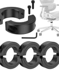 4pc Steel Shaft Collars For Office Chair Sagging Fixes Stops Sinking If Cylinders Break No More Sitting Squatting Save Dough On New Gear And Restore Your Ride Comfortably Today Plus Heavy Duty Hardware, black steel collar clamps with screws