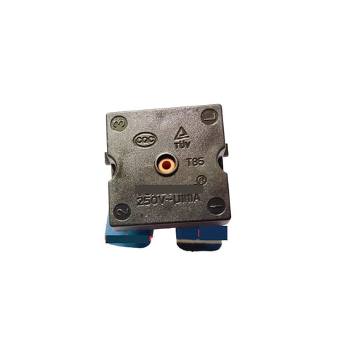 Industrial Workhorse Push Button Switch 2.5A at 250VAC Or 5A at 125VAC, back view showing certification marks and rating label