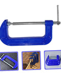 4 Inch Metal G Clamp Woodworking Clamp With Thickened C Clamp Quick Release, blue, heavy duty for secure workholding.